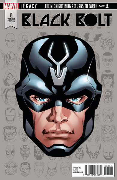 Image: Black Bolt #8 (Legacy) (variant cover - McKone Legacy Headshot)  [2017] - Marvel Comics