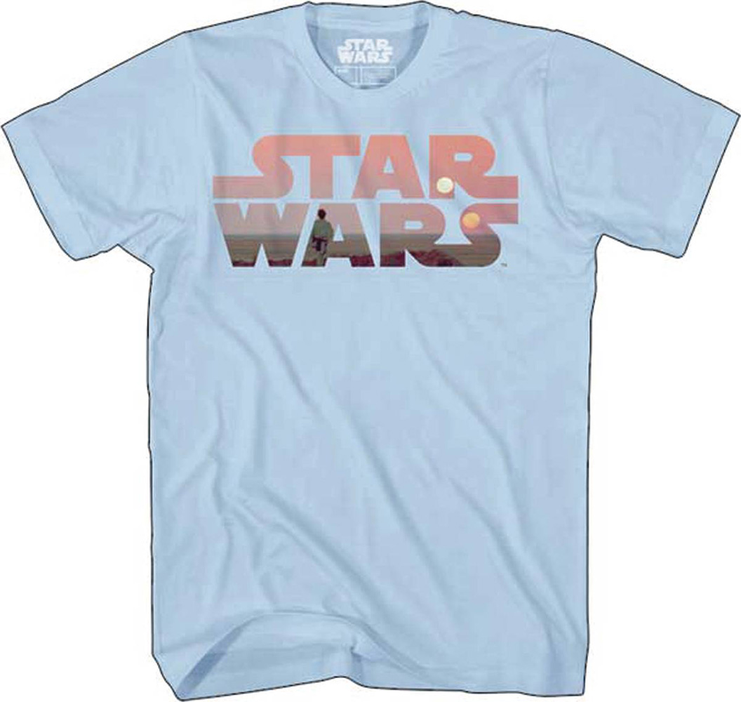 Image: Star Wars T-Shirt: Heroe's Quest Logo [Light Blue]  (XL) - Mad Engine