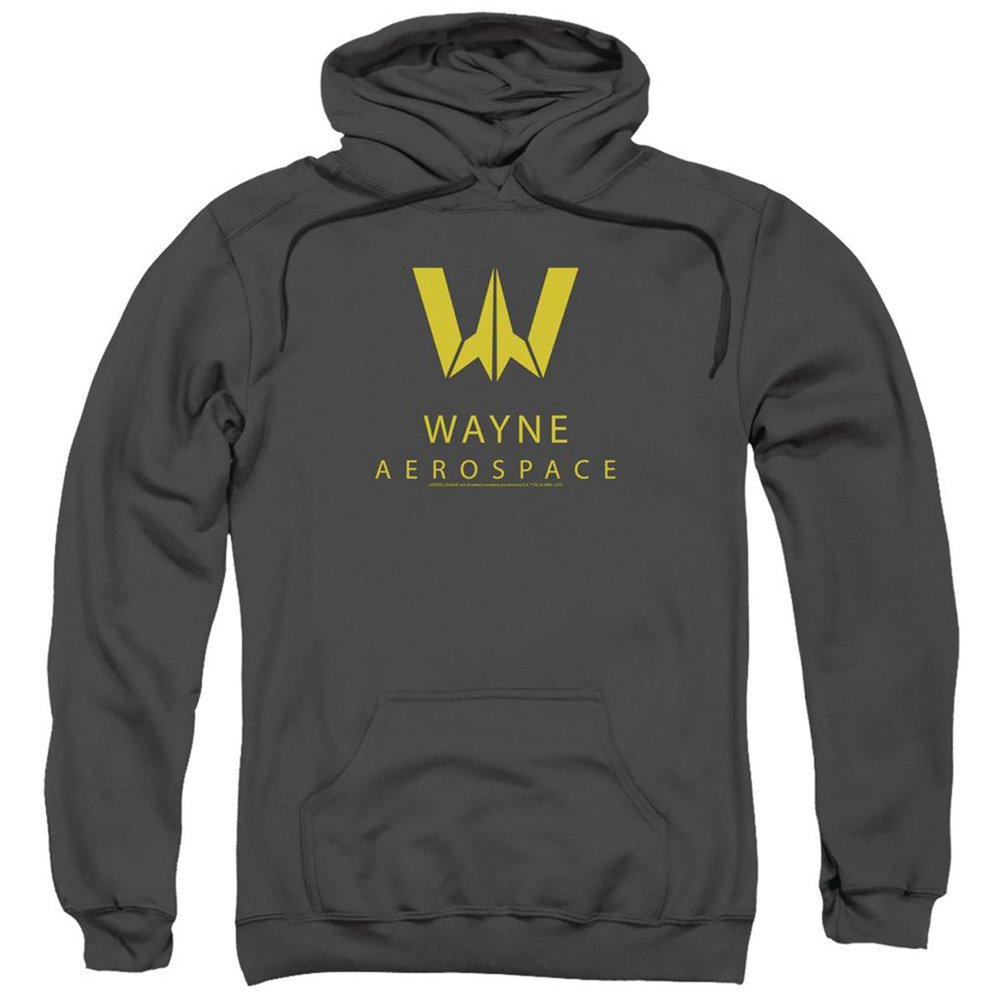 Image: Justice League Hoodie: Wayne Aerospace [Gray]  (M) - Trevco Sportswear