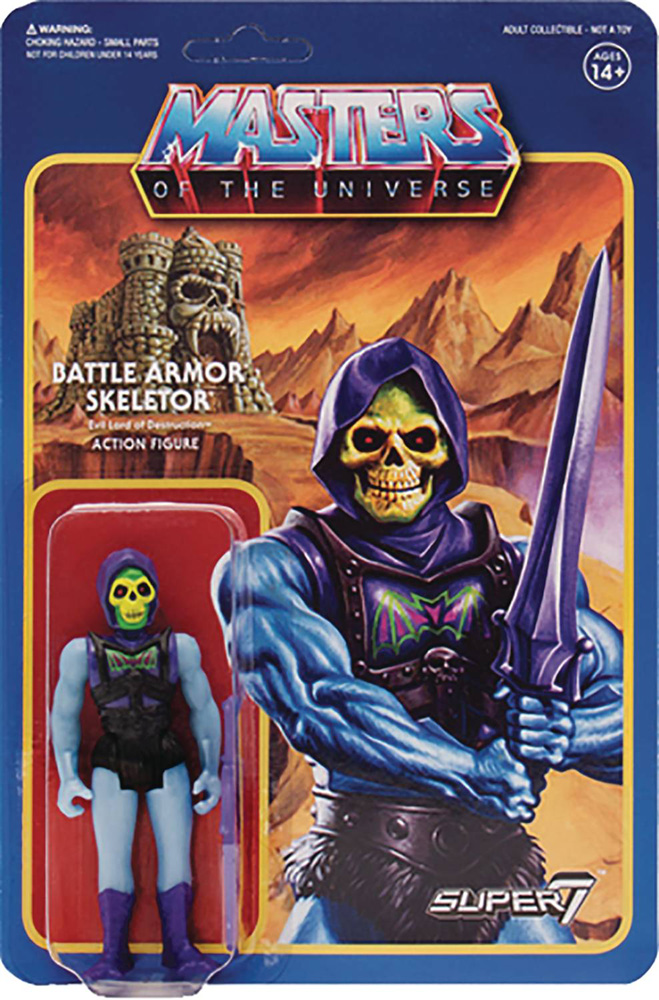 Image: Masters of the Universe 3.75-inch Reaction Figure Wave 3: Battle Armor Skeletor  - Super 7