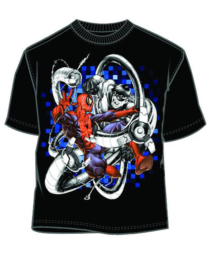 Image: Spider-Man: Knotted Black PX T-Shirt  (L) - Mad Engine