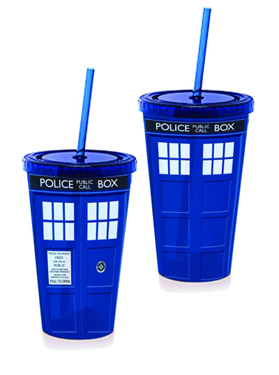 Image: Doctor Who Tumbler: Tardis Full Color Lidded  - 