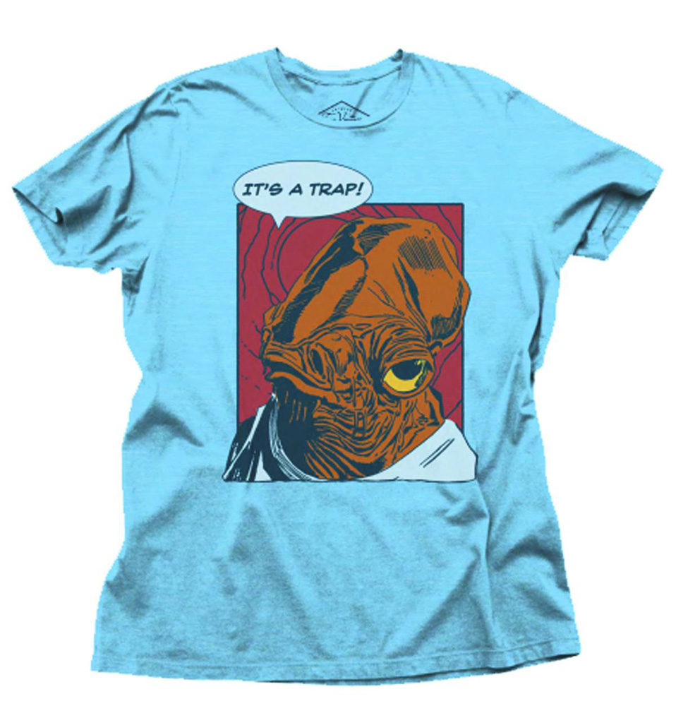 Image: Star Wars T-Shirt: It's a Trap [Sky Blue Heather]  (S) - Junk Food Clothing