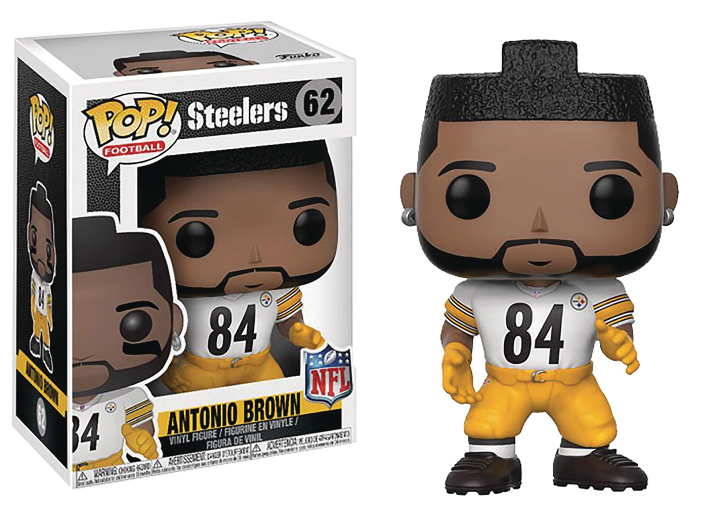 Image: Pop! NFL Vinyl Figure: Antonio Brown Steelers  (Color Rush) - Funko