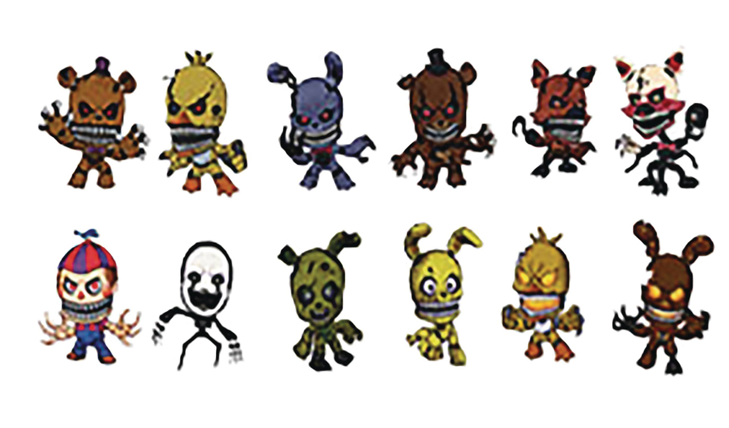 Image: Five Nights at Freddy's Figure Hangers 24-Piece Blind Mystery Box Display Series 2  - Ucc Distributing