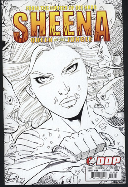 Image: Sheena #5 (B&W variant cover)