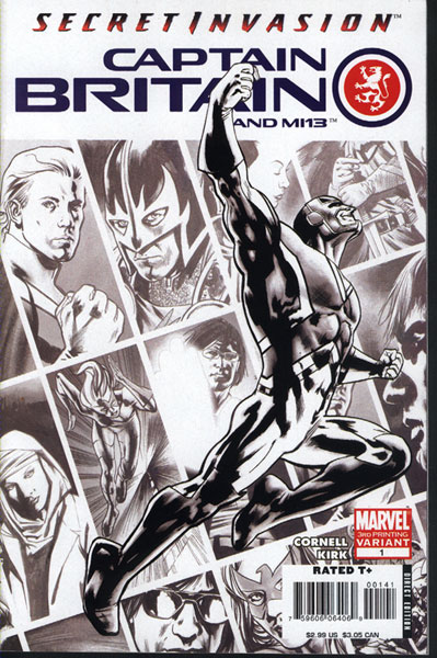 Image: Captain Britian and MI13 #1 (3nd Print Variant Cover)