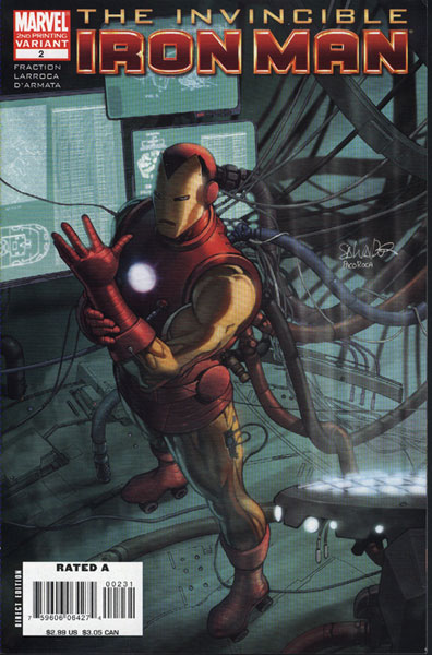 Image: Invincible Iron Man #2 (2nd Print Variant Cover)