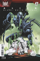 Image: Alien: Black, White & Blood #3 (variant cover - Paulo Siqueira) - Marvel Comics