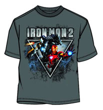 Image: Iron Man 2 T-Shirt: Thee Triangle Charcoal  (L)