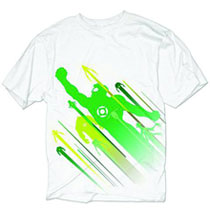Image: Green Lantern: Green Silhouettes PX T-Shirt White  (L)