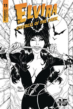 Image: Elvira: Mistress of the Dark #11 (incentive cover - Royle B&W) (20-copy)  [2019] - Dynamite