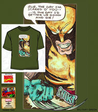 Image: Wolverine: Scared O Nuttin Military Green T-Shirt  (M)