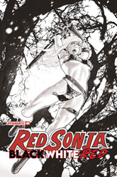 Image: Red Sonja: Black, White & Red #4 (cover F incentive 1:15 - Staggs B&W line art)  [2021] - Dynamite