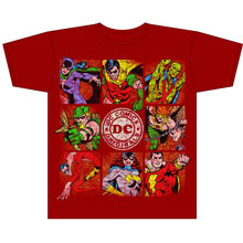 Image: DC Originals 'Boxed Characters 2' T-Shirt Red  (M)