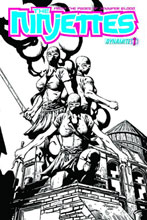 Image: Garth Ennis' Ninjettes #1 (15-copy Johnny D B&W incentive cover) (v15)
