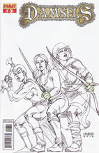 Image: Damsels #6 (25-copy Linsner sketch incentive cover)