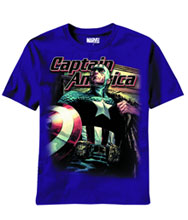 Image: Captain America: Fierce Captain T-Shirt Purple  (XL)