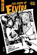 Image: Elvira: The Shape of Elvira #4 (incentive cover - Acosta B&W) (30-copy)  [2019] - Dynamite