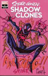 Image: Spider-Gwen: Shadow Clones #1 (variant DFE blank cover - Morales sketch) - Dynamic Forces