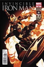 Image: Invincible Iron Man #502 (Captain America 70th Anniversary variant cover) (v15)