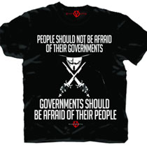 Image: V for Vendetta: People & Government PX T-Shirt Black  (XXL)