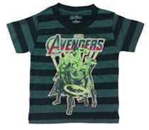 Image: Avengers Movie: Cult Classic T-Shirt Black Char Stripe  (L)