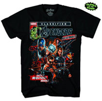 Image: Avengers Movie: Mighty Cover T-Shirt Black  (M)