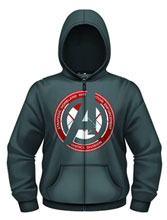 Image: Avengers Movie: Represent Hoodie T-Shirt Charcoal  (XL)