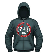 Image: Avengers Movie: Represent Hoodie T-Shirt Charcoal  (XXL)