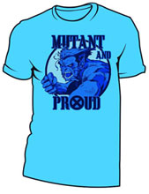 Image: Beast: Mutant & Proud T-Shirt Turquoise  (L)