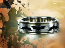 Image: Batman Swirling Emblem Ring  (size 12)