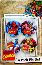 Image: Marvel Heroes 4-Pack Button Set 