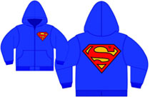 Image: Superman Logo Blue Zip-Up Hoodie  (XL)