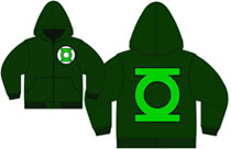 Image: Green Lantern Logo Green Zip-Up Hoodie  (XL)