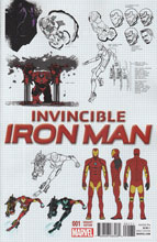 Image: Invincible Iron Man #1 (1:25 incentive Design cover - Marquez) - Marvel Comics