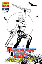 Image: Danger Girl / Army of Darkness #4 (15-copy Renaud B&W incentive cover) (v15)
