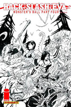 Image: Hack / Slash / Eva Monsters Ball #4 (10-copy Seeley B&W incentive cover) (v10)