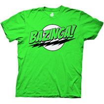 Image: Big Bang Theory: Bazinga Green Lantern T-Shirt  (M)