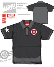 Image: Captain America: Caps Polo Shirt  (M)