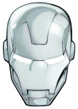 Image: Marvel Pewter Lapel Pin: Iron Man - Face 