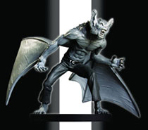 Image: Batman Black & White Statue: Man-Bat 