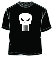 Image: Punisher: Glow Head GID Black T-Shirt  (XXL)