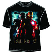 Image: Iron Man 2: War Iron Media Black T-Shirt  (XL)