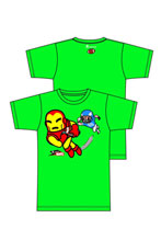 Image: Tokidoki X Marvel: Touchdown Green T-Shirt  (XL)
