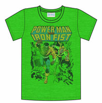 Image: Power Man & Iron Fist PX T-Shirt Kelly Heather  (M)