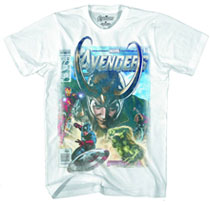 Image: Avengers: Pulp Heroes T-Shirt White  (L)
