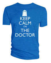 Image: Doctor Who: Keep Calm I'm the Doctor T-Shirt Blue  (S)