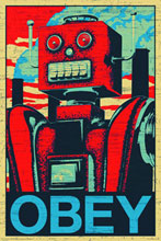 Image: Robot Obey Wall Poster 