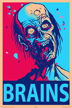 Image: Zombie Brains Wall Poster 